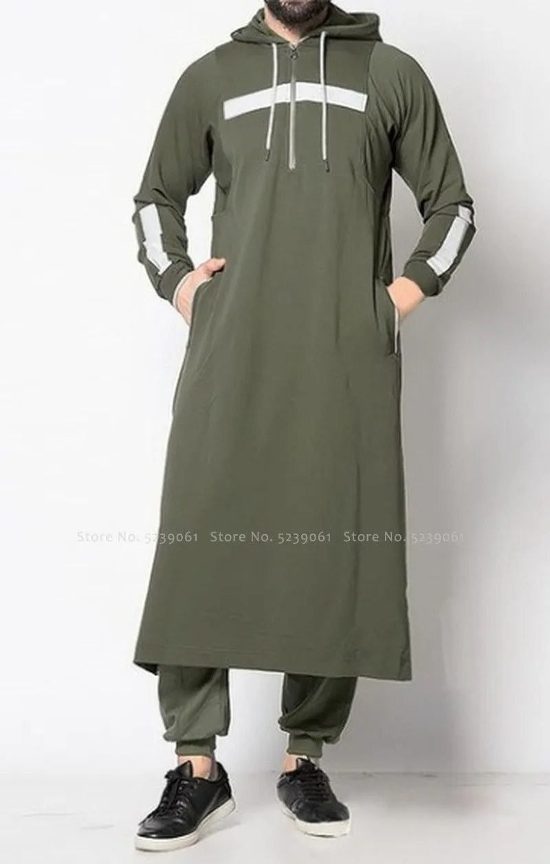 

muslim Men Jubba Thobe Arabic Islamic Clothing long Dress Saudi Arabia Robe Abaya Dubai Loose Blouse Kaftan Sweater Hoodies Tops
