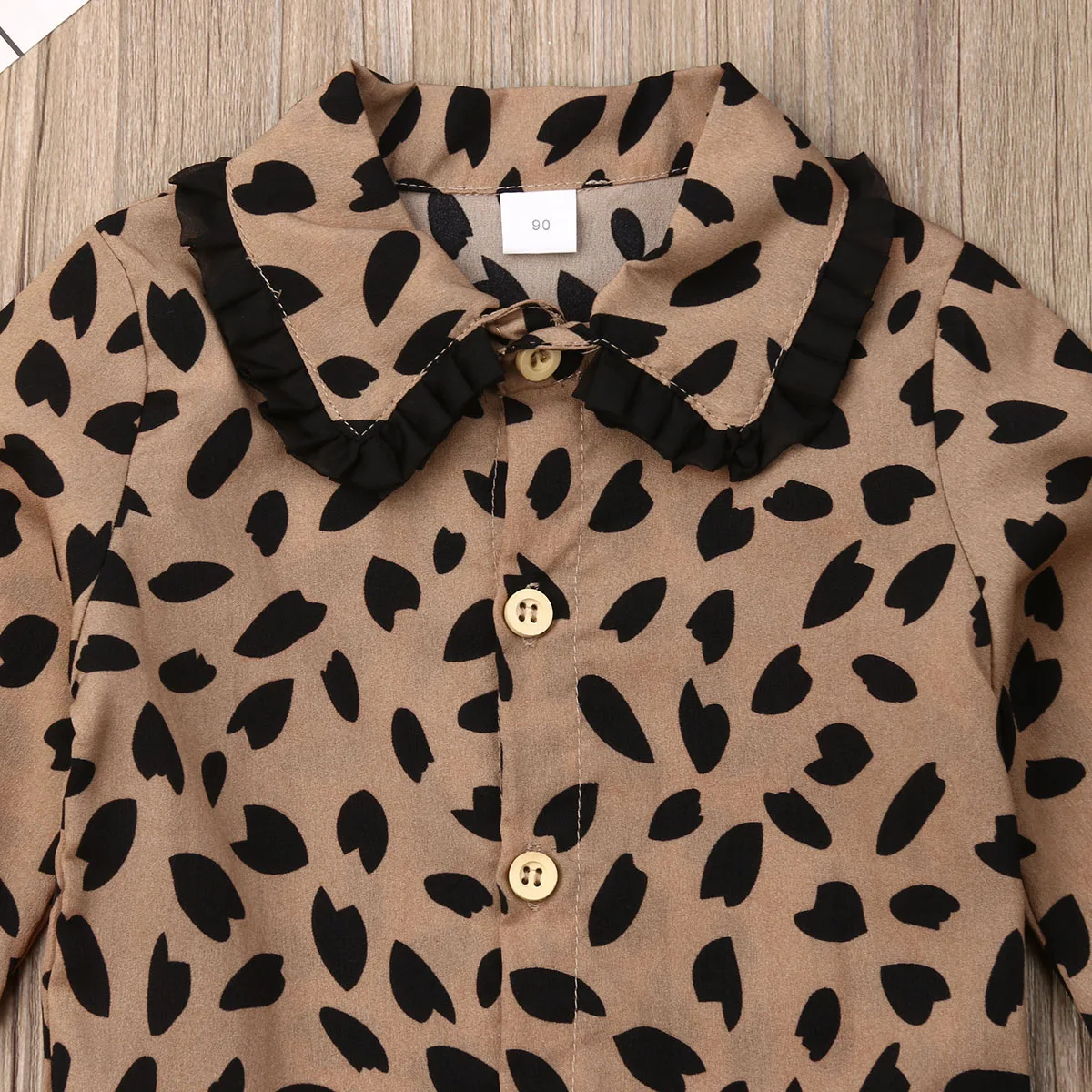 1-6Y Fashion Kids Baby Girl Leopard Print Dress Children Autumn Long Sleeve A-line Shirt Dress Toddler Girls Clothes