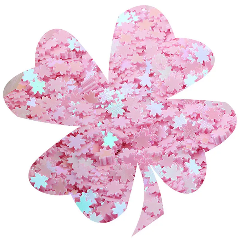 Цветок блесток 5 мм розовый цвет вишни форма Сыпучие блёстки ПВХ пайетки для лак