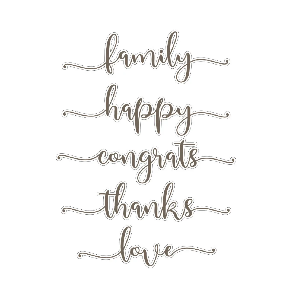 Сделай Сам счастливые поздравления слова металлические Вырубные штампы буквы