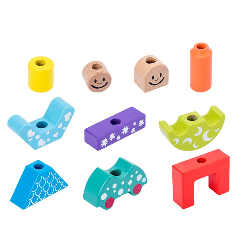 

Day & Night Tower Blocks Montessori Rainbow Wooden Blocks Baby Toy Wood Building Block Game Educational Toys For Child Toys