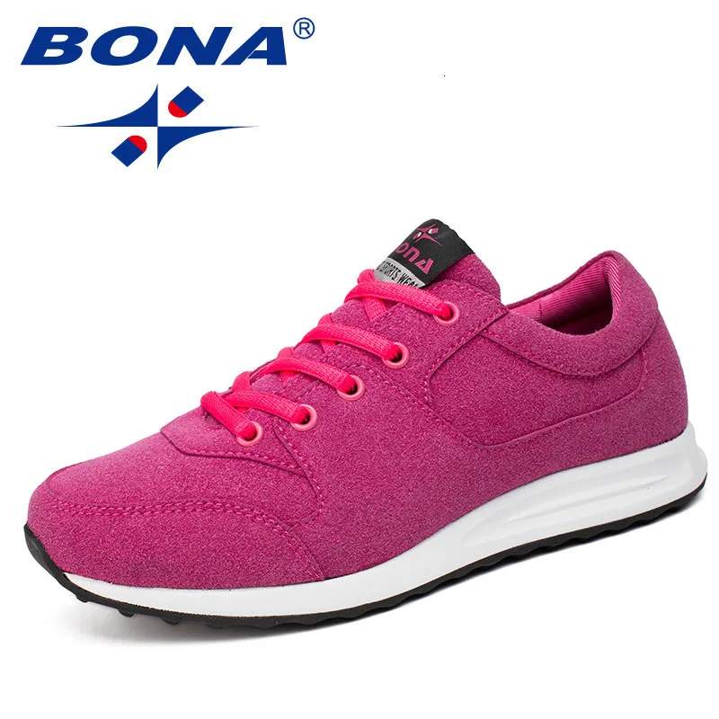 ROSE RED BONA/ стиль; трендовая женская обувь для бега в стиле ретро; прогулочная обувь для бега; кроссовки; удобная спортивная обувь; - Цвет: ROSE RED