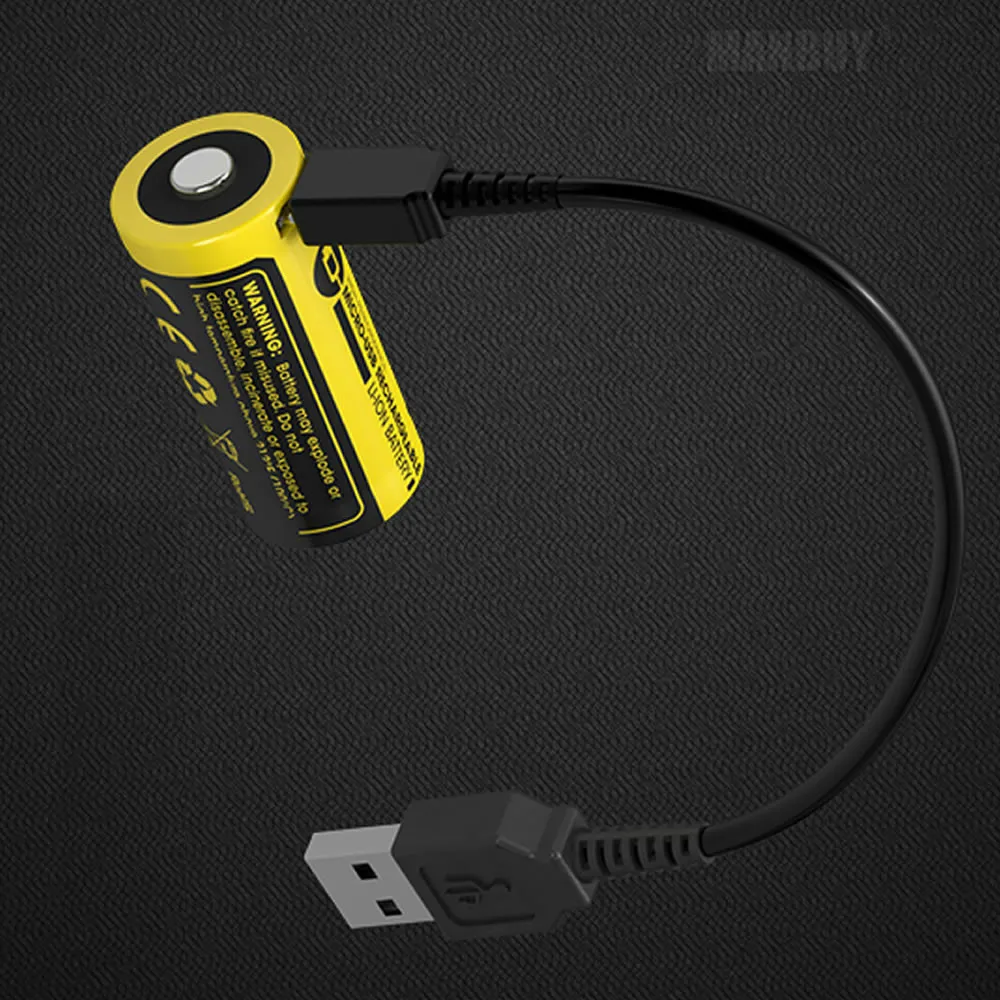 2021 NITECORE 2 шт. NL1665R 650 мАч 16340 CR123 встроенный USB зарядный порт перезаряжаемая литий