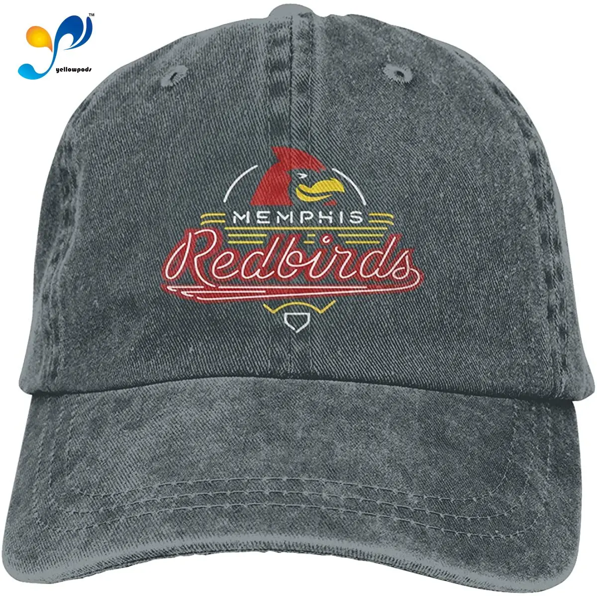 

Memphis Redbirds Baseball Men Womens Cowboy Hat Adjustable Casquette Retro Cap Black