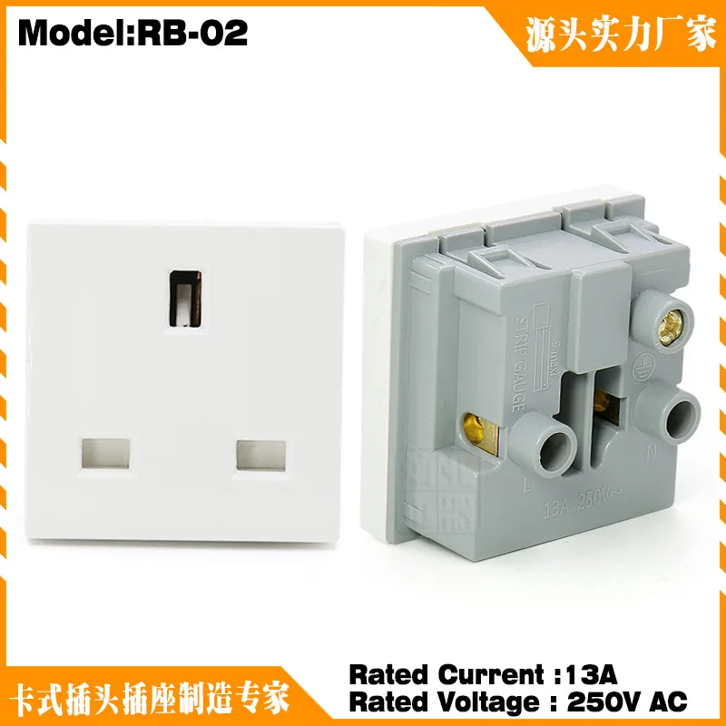 Из 2 предметов RB 02 UK стандарта AC источника питания гнездо 13A 250V муфтовый