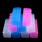 Прямоугольная пластиковая коробка для хранения YHBZRET на 7 ячеек, прозрачная коробка для инструментов, сережек, ювелирных изделий, бусин, чехол, органайзер для рукоделия