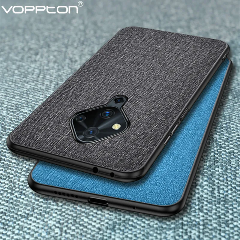 ДЛЯ VIVO V17 чехол для телефона деловая ткань Жесткий ПК мягкая ТПУ Рамка задняя