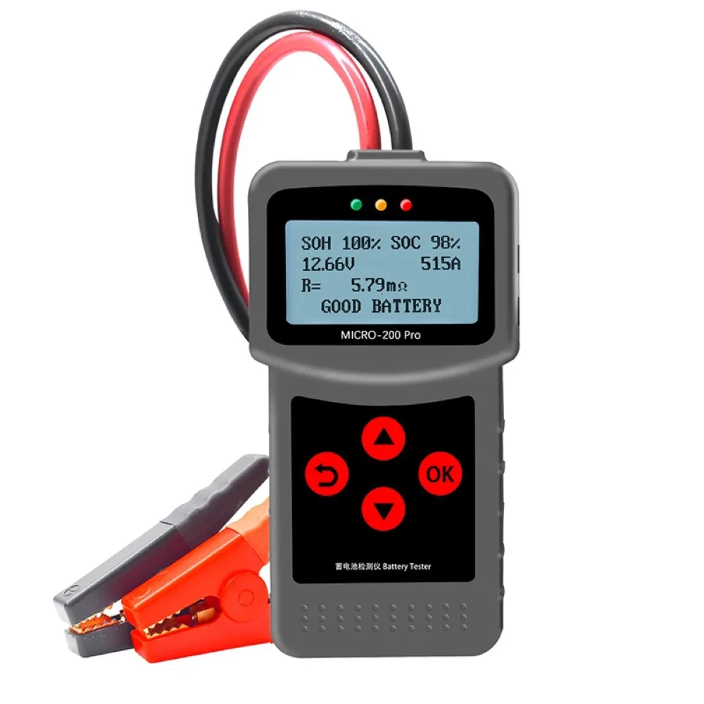 

MICRO-200 PRO Car Battery Tester 12v 24v Multi-Language Digital AGM EFB Gel Automotive Load Battery System Analyzer For Car Moto