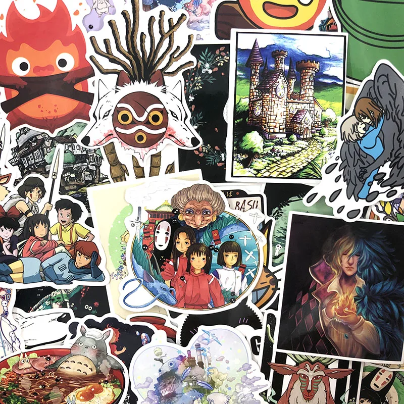 50 шт./компл. Miyazaki Hayao фильм граффити наклейки аниме-наклейки подарки игрушки для детей самодельный скейтборд ноутбук автомобиль телефон