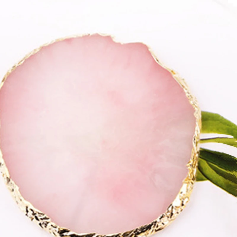 1 шт. Золотая оправа из агата натуральная смола эллиптика форма 9 5*8 см алмазная