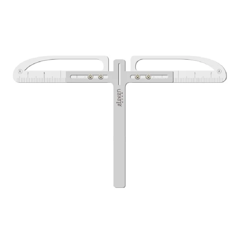 

1set Adjustable Position Eyebrow Ruler Eye brow Measure Balance Extension Ruler Shape Stencil Tattoo Machine Template Practices