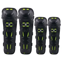 4pcsset motorcycle knee pads elbow leggings motocross cycling night reflective safety windproof shatter resistant protective