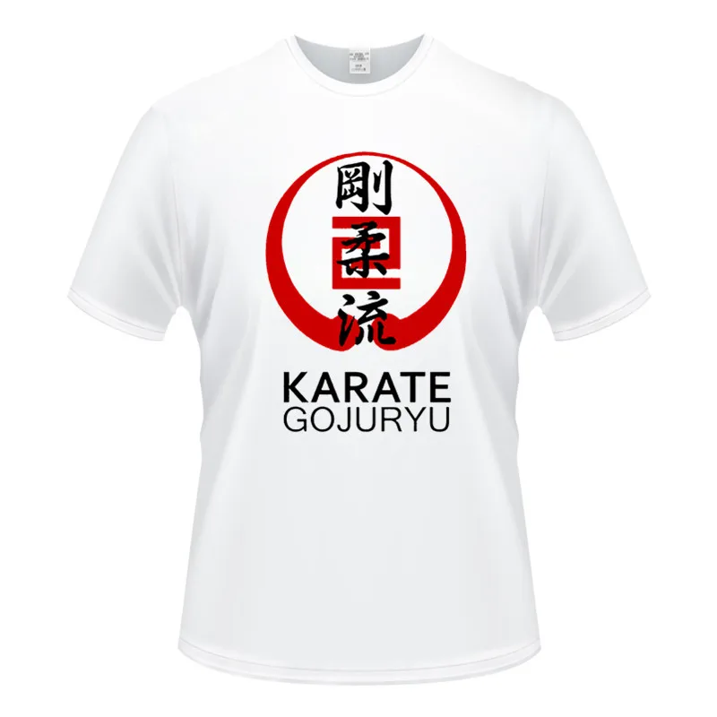 Летняя футболка мужская японская каратэ goju-ryu новая модная из хлопка с круглым