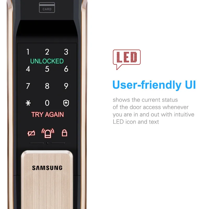 SAMSUNG отпечаток пальца цифровой дверной замок нажимной замок без ключа SHS-DP718 Eurp Big Moritse