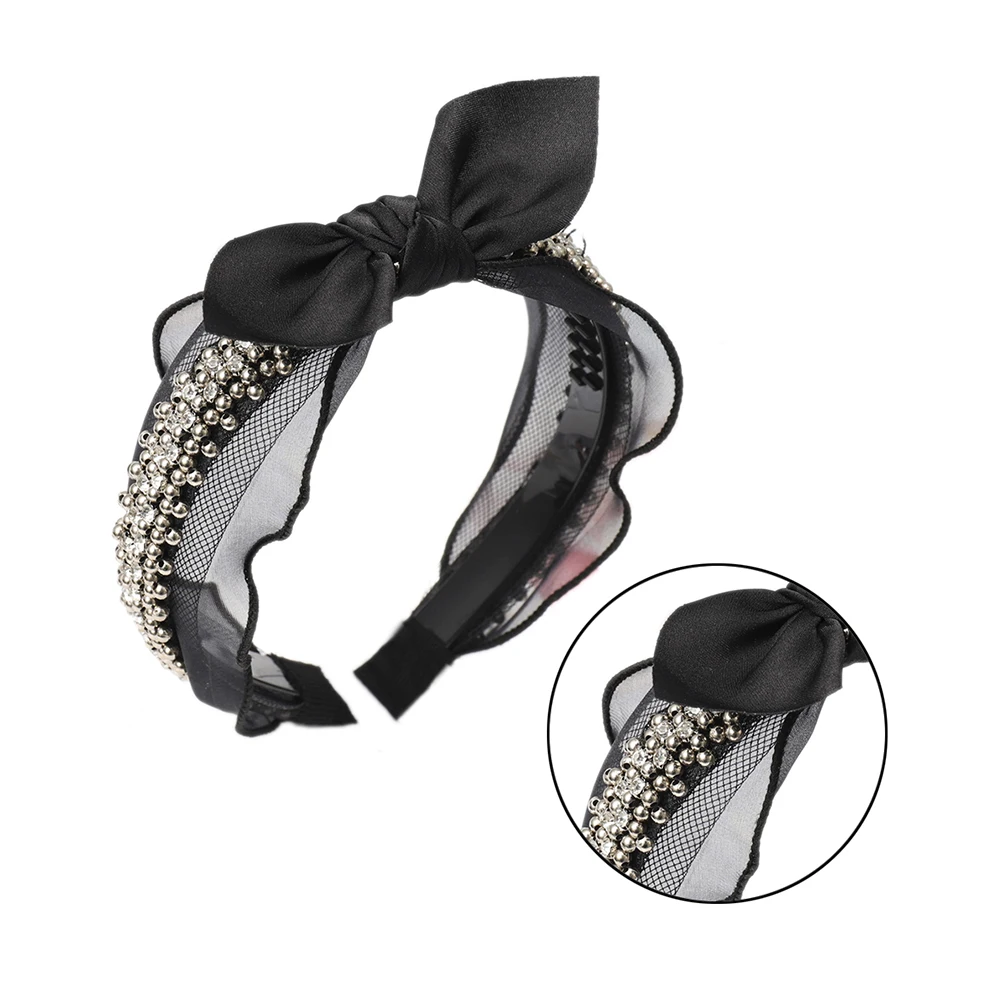 Кружевной обруч с бриллиантами жемчужный горный хрусталь Бутик аксессуаров для