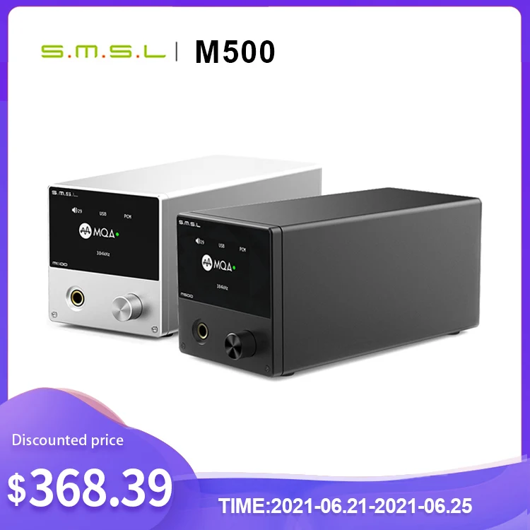 SMSL M500 MQA усилитель для наушников XMOS XU 216 ES9038PRO декодер Hi Res аудио USB DAC|Усилители