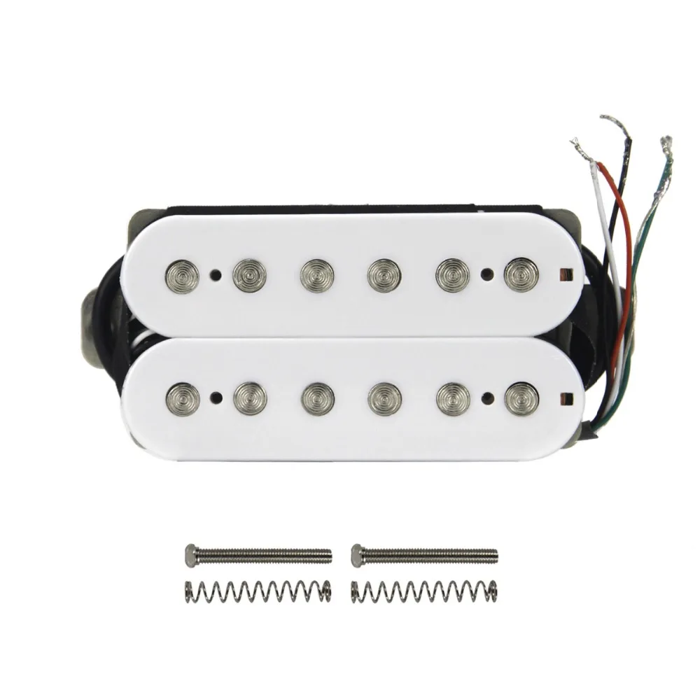 FLEOR 3 шт./компл. Alnico 5 Alnico V одиночная катушка/двойная катушка хамбакера ЗВУКОСНИМАТЕЛИ ДЛЯ шеи/середины/моста Пикап, белый
