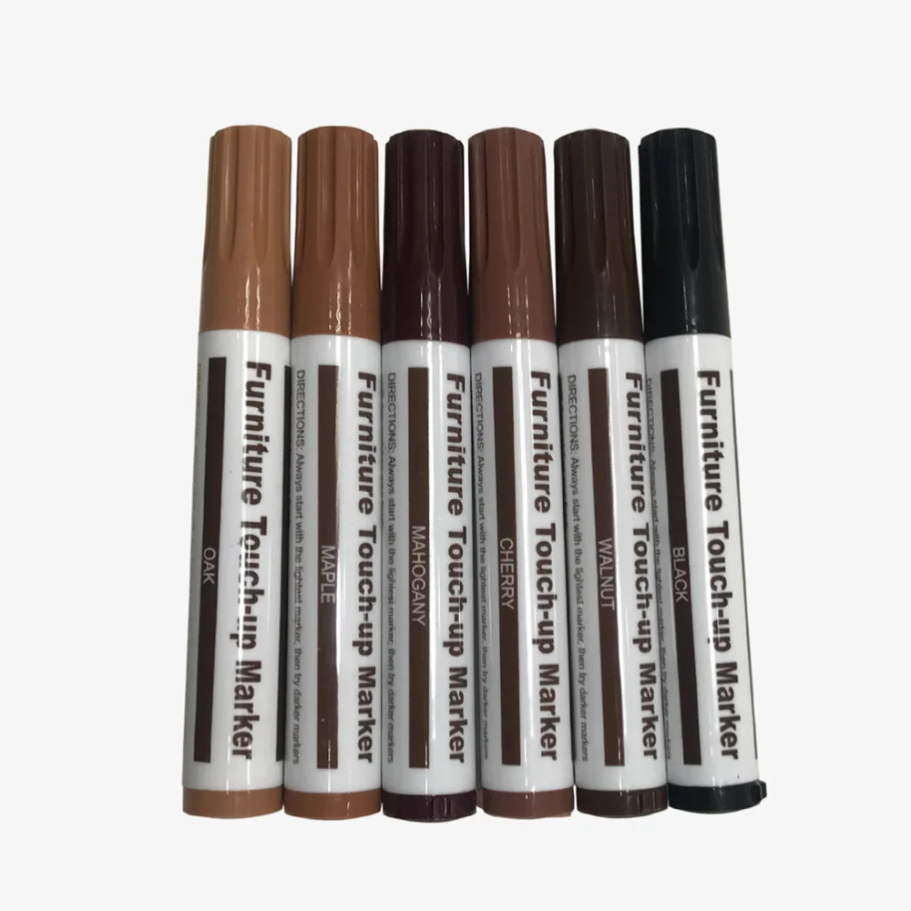 

17PCs Wooden Furniture Scratching Repair Touch Paint Pens Crayons Worn Blemish Concealing Tool Set (8 Floor Pen + 8 Crayon +