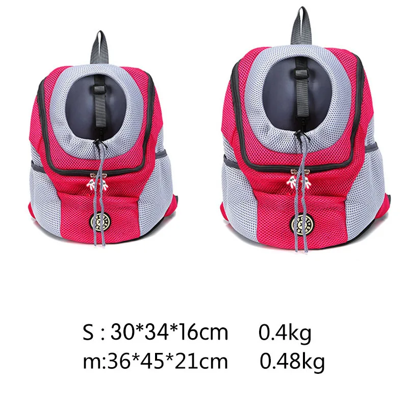 

tangyoung Outdoor Pet Dog Carrier Bag Pet Dog Front Bag Out Double Shoulder Portable Travel Backpack Mesh Cat Backpack
