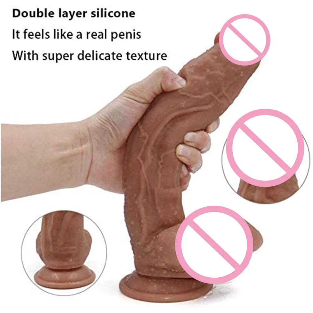 

11 inch Dildo Lifelike Huge Adult Toy Skin Feeling Realistic Dildo Soft Liquid Silica Gel Penis With Suction Cup Sex Toys Woman