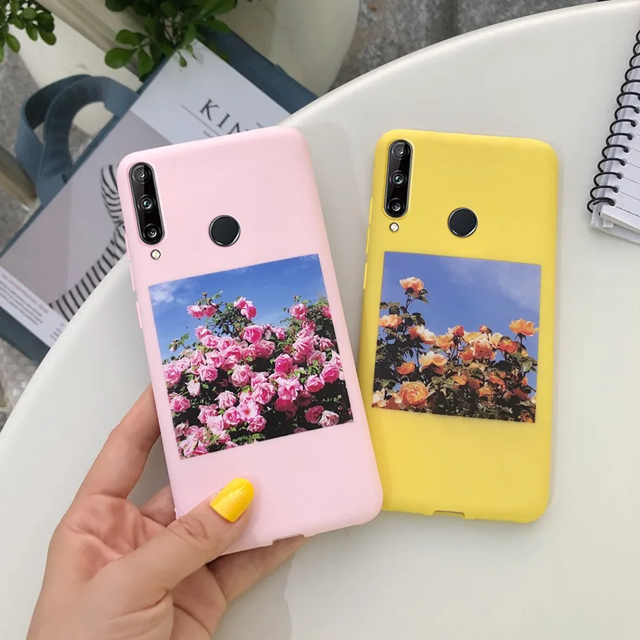 Чехол карамельного цвета для Honor 9C 2020 мягкий силиконовый чехол-бампер 3D Huawei