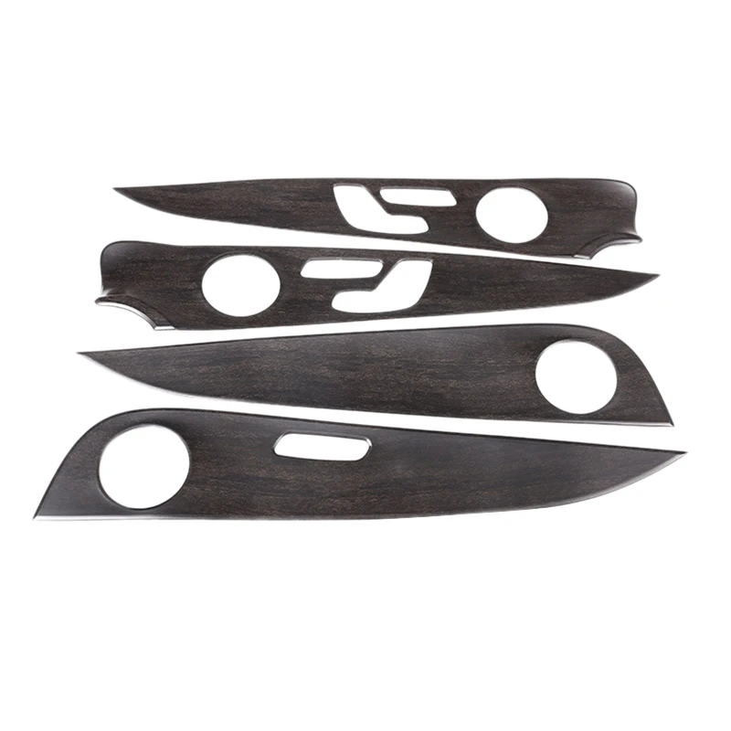 

4Pcs ABS Car Interior Doors Decoration Panel Cover Trim for Mercedes-Benz E-Class W213 2016-2017