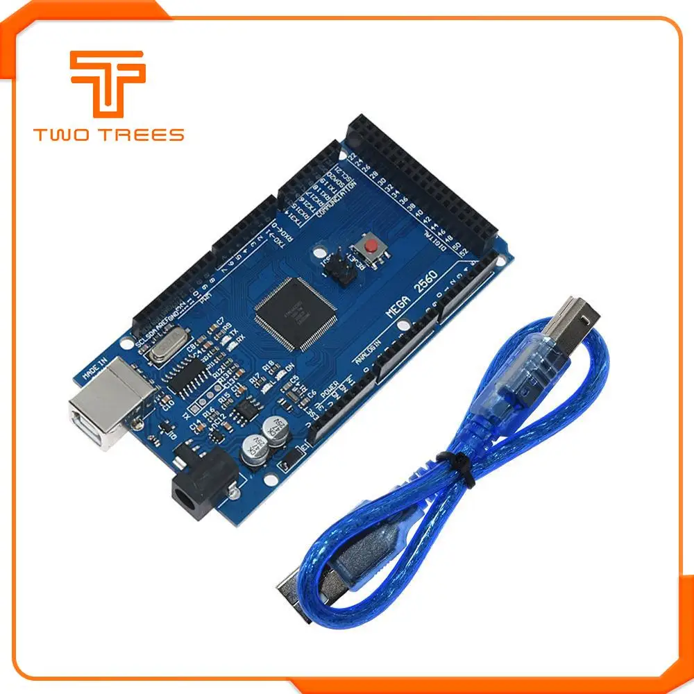 Детали 3D-принтера Reprap Ramps 1,4 комплект с Mega 2560 R3+ Heatbed MK2B+ 12864 ЖК-контроллер+ A4988 Драйвер+ концы+ кабели