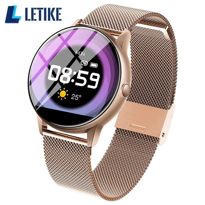 Letike женские часы C009 AI модные часы Smart watch ips изогнутый цветной экран полный экран сенсорный Водонепроницаемый плавательный Фитнес трекер