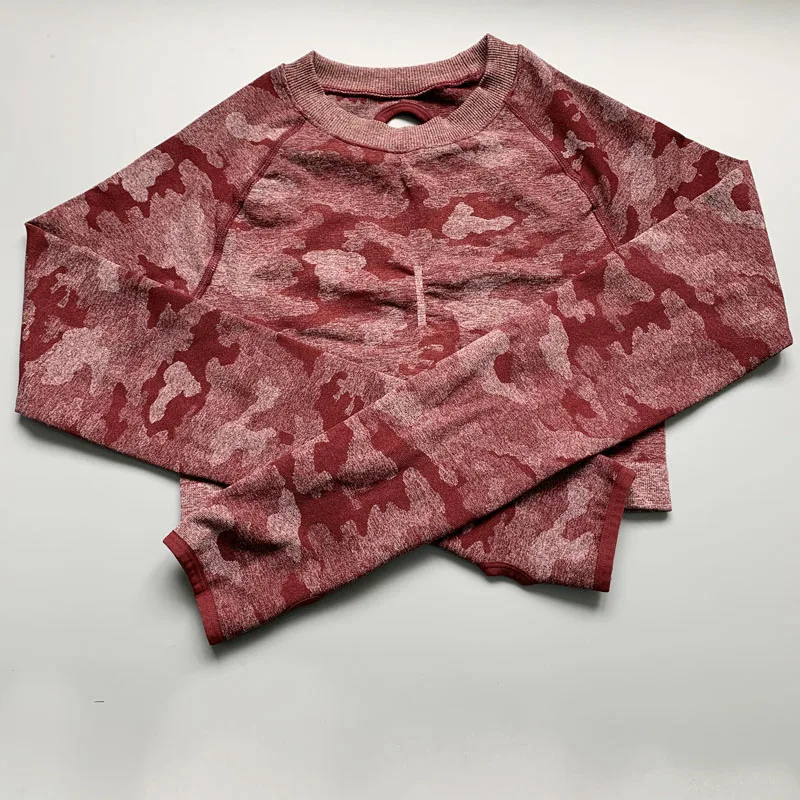 Женский бесшовный укороченный топ Nepoagym с длинным рукавом спортивная одежда