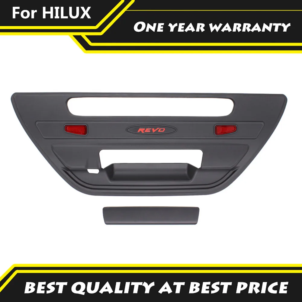 

Matte Black Back Door Decoration Tail Gate Rear Door Handle Cover Trunk Trim For Toyota Hilux Revo Rocco 2015-2020 Accessories