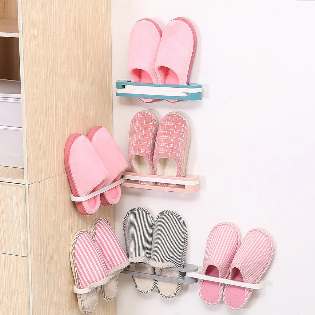 Bathroom Wall Mounted Shoe Storage Rack Hanging Shelf 3 In 1 Holder Home &amp Organization Accessories Organizers | Дом и сад