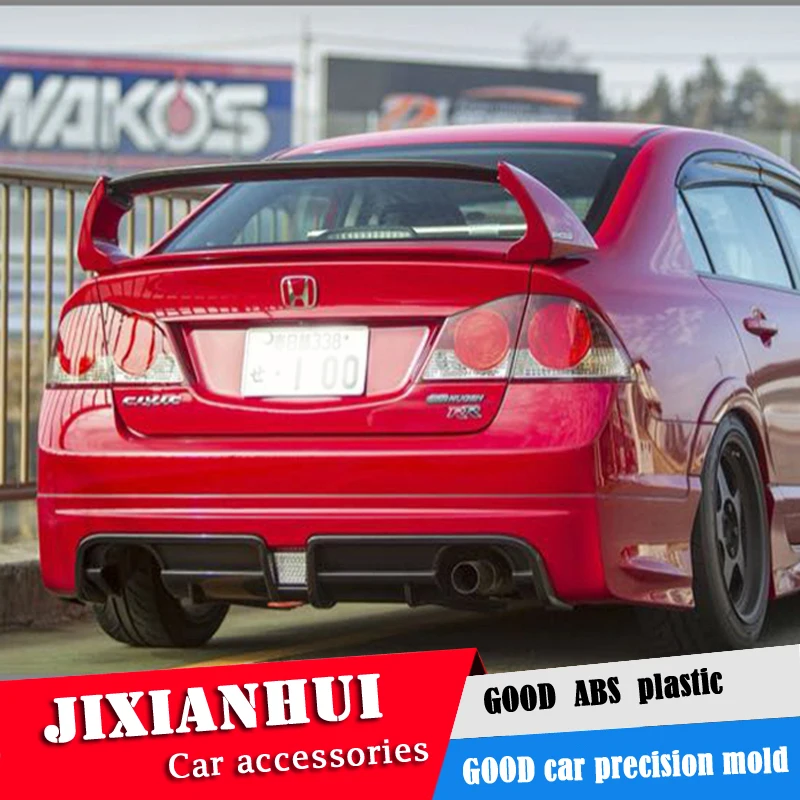 Спойлер заднего крыла автомобиля из АБС пластика для Civic 2006 2011 Honda FD2|Спойлеры и