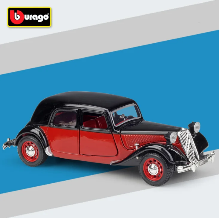 Модель автомобиля Bburago в ретро стиле 1:24 1952 Citroen T.A 15CV|car toy|model car toycars diecast |