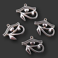 6pcs silver plated eye of horus pendants retro satanism necklace bracelet accessories diy charms jewelry crafts making a 1433