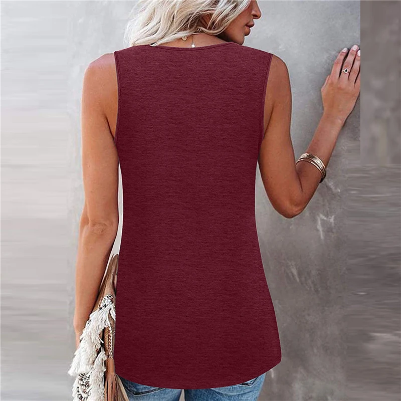 

Plus Size 2XL Sexy Lace Tops Summer Women Loose O-Neck Tank Tops Korean Streetwear Cropped Seeveless Top Feminino Pullover Vest