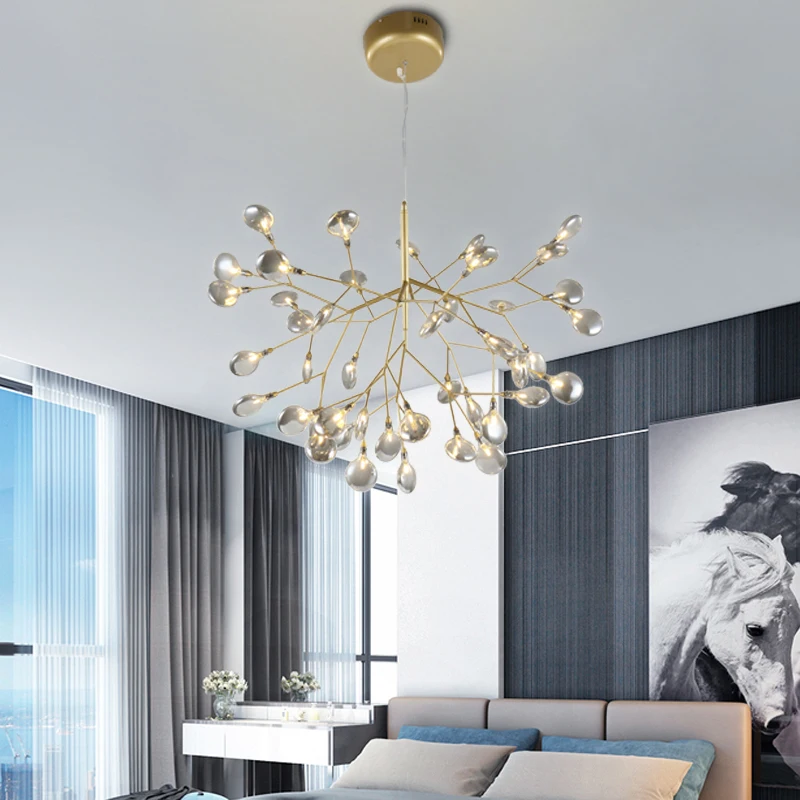 Современная светодиодная люстра светильник стильная в виде ветки дерева