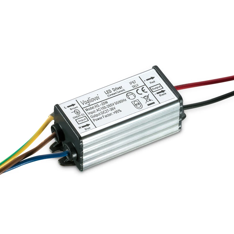 Vogliovoi Светодиодный драйвер 10W 20W 30W 50W 100W AC110 260V серебристый алюминий