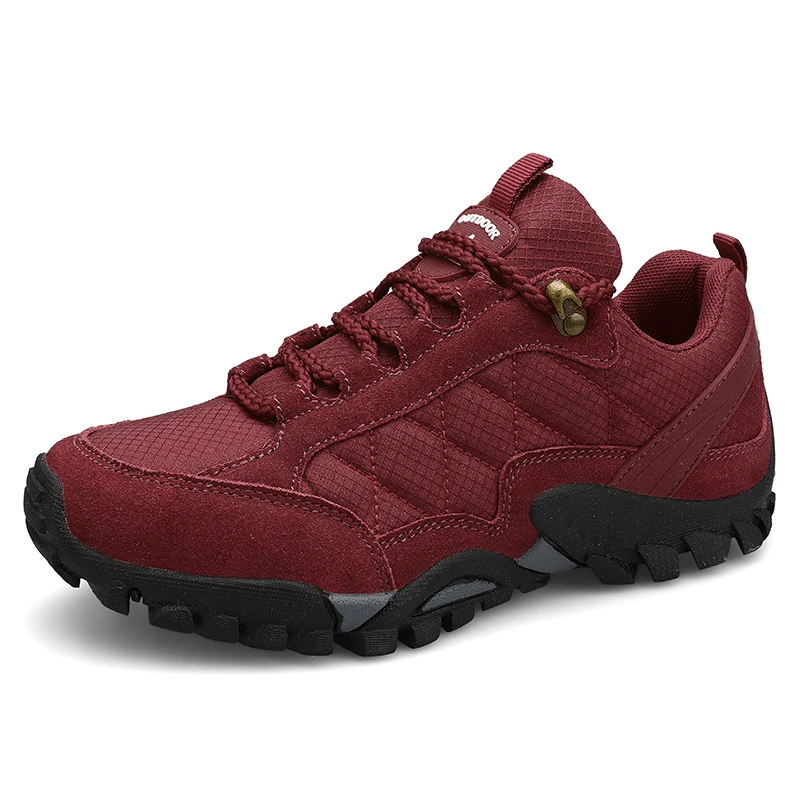 Походная обувь женская замшевая и сетчатая Водонепроницаемая Уличная теплая