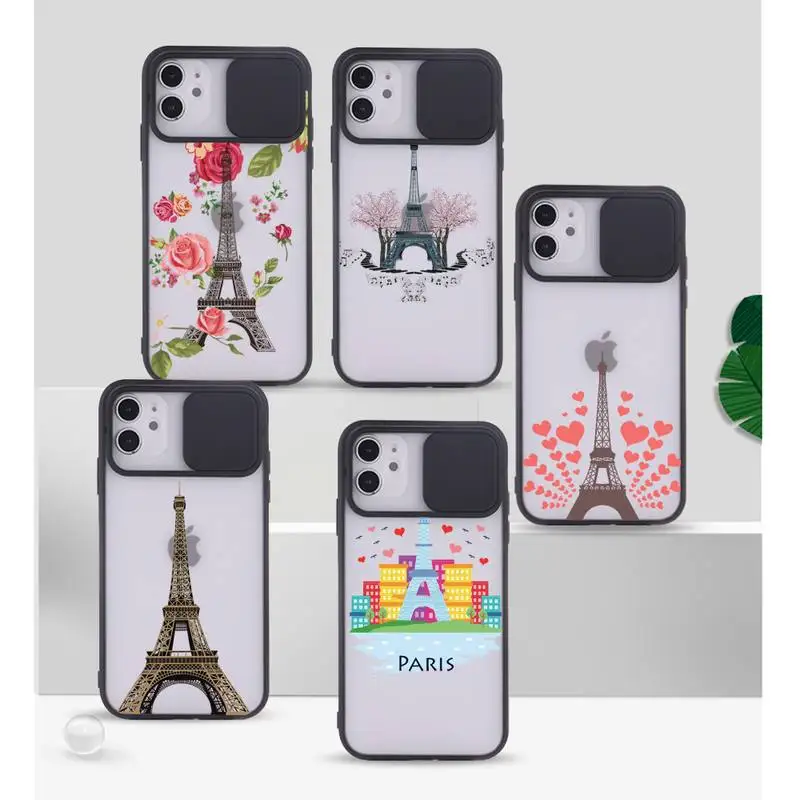 

Eiffel Tower romantic lanscape Phone Case for iPhone 12 11 8 7 se 2020 mini pro X XS XR MAX PlusCamera Protection Cover