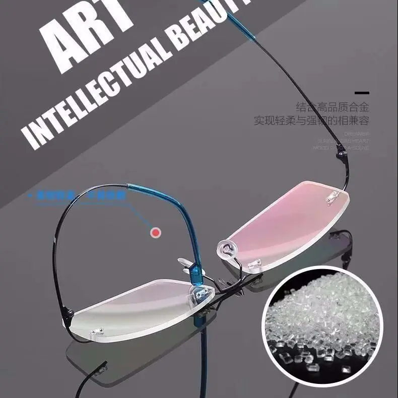 Мужские и женские очки без оправы WEARKAPER для чтения с оптической оправой 1 75 2