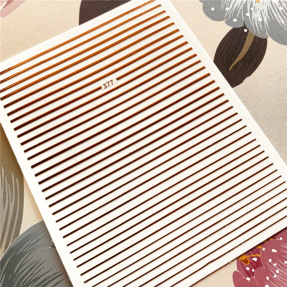 363-434 золотая линия неправильной формы с ободом 3D наклейка на тыльную сторону для