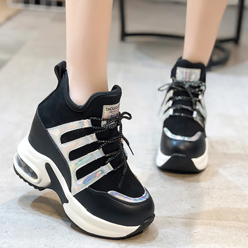 Rimocy/весна 2020 женская обувь со скрытым каблуком Вулканизированная на толстой