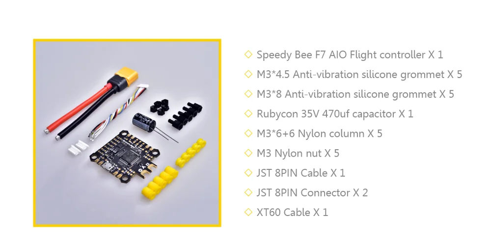 Speedy Bee F7 AIO Контроллер полета поддержка 4 в 1 ESC для FPV гоночный Дрон|Детали и