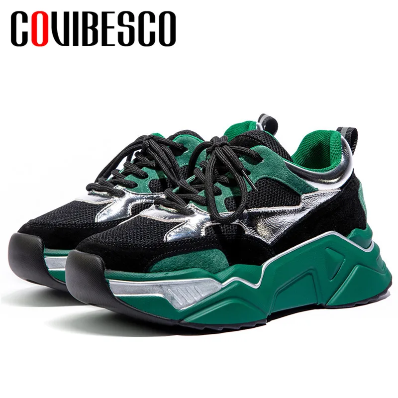 COVIBESCO/Новинка 2020 года Цвет фиолетовый зеленый женские модные кроссовки женская