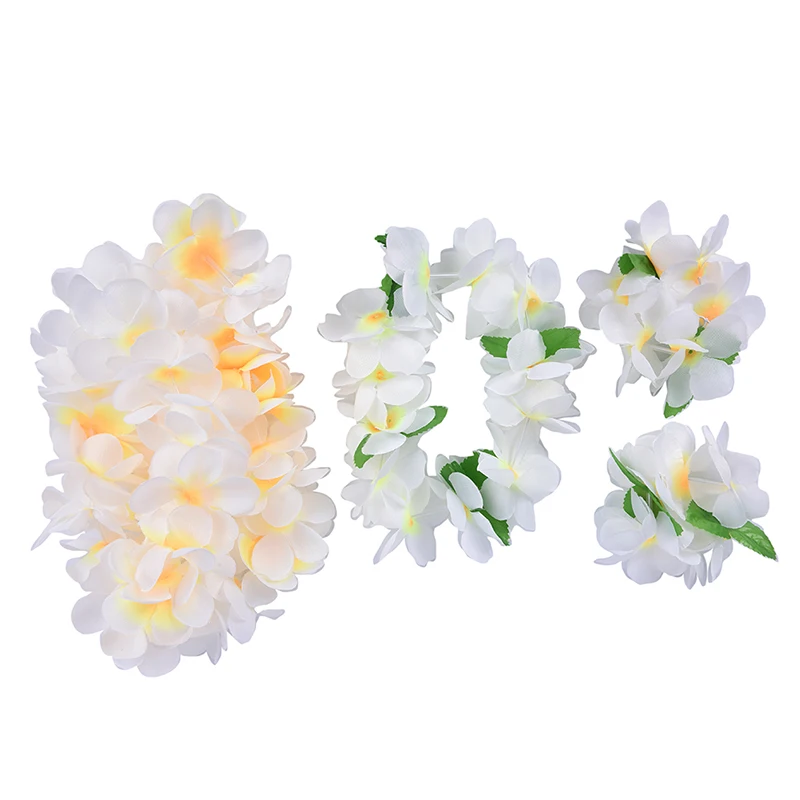 4 шт./компл. искусственные Гавайские вечерние браслет гирлянда повязка на голову