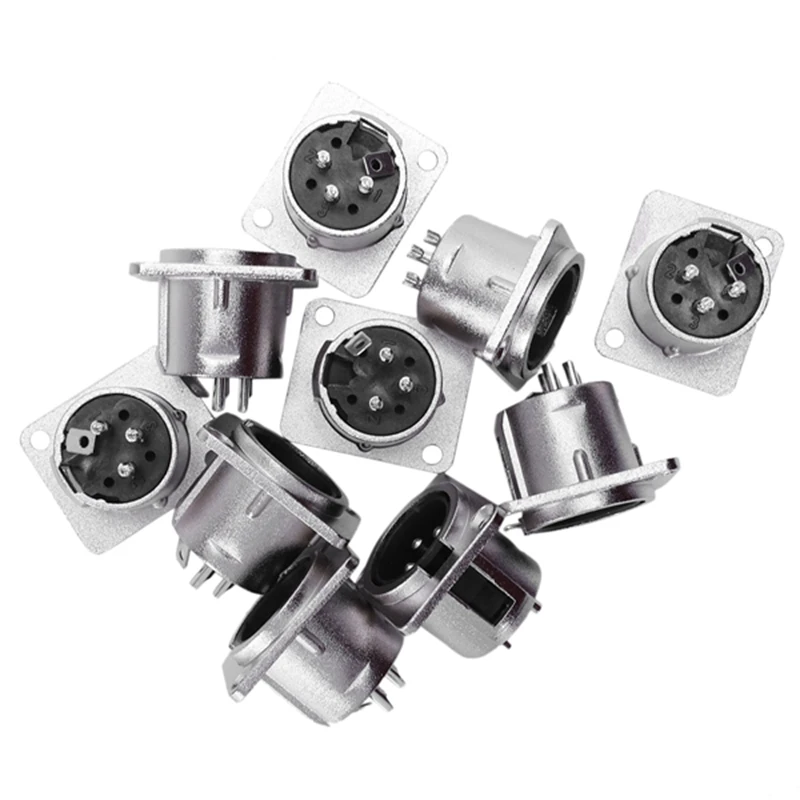 

10 x XLR Male Chassis Panel Mount Socket 3 Pin o Studio Connector