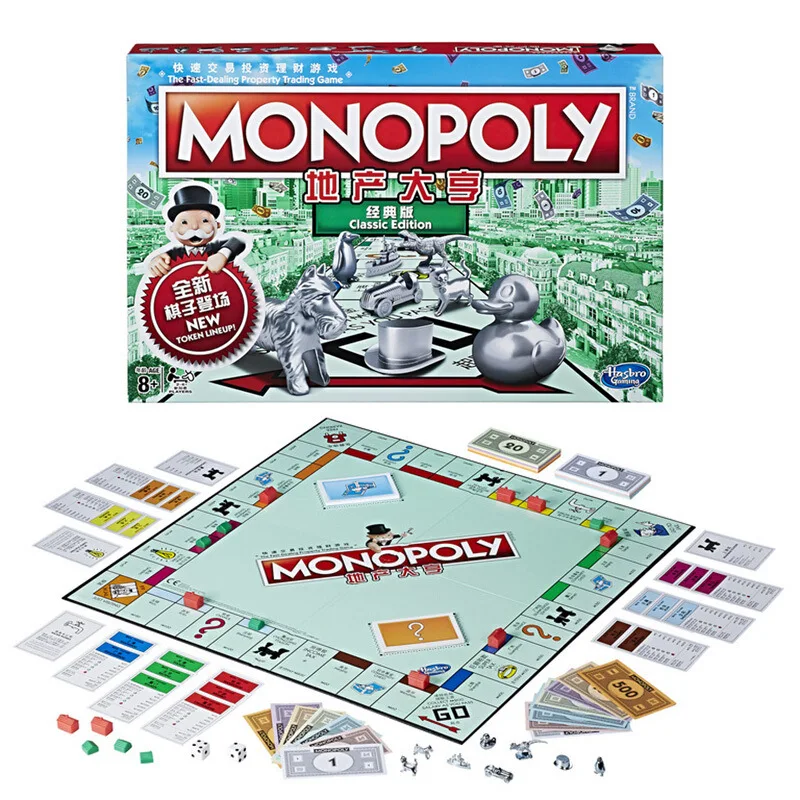 Hasbro Монополия быстрая торговля недвижимости игра для взрослых семья Образование