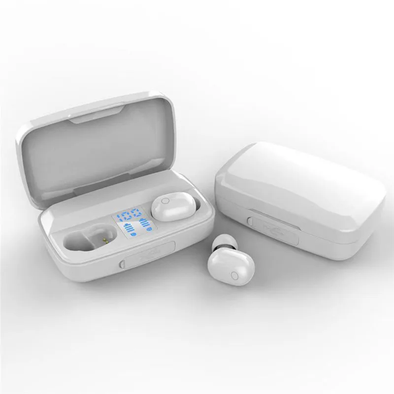

TWS 319 Wireless Bluetooth 5.0 Earphone Mini Earbuds HD Call Stereo With Mic 12000mAh Charging Box Sport Headset For Smart Phone