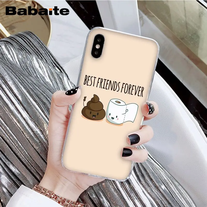 Babaite BFF &quotЛучшие друзья&quot гамбургер и картофель фри питания High-end защитный чехол