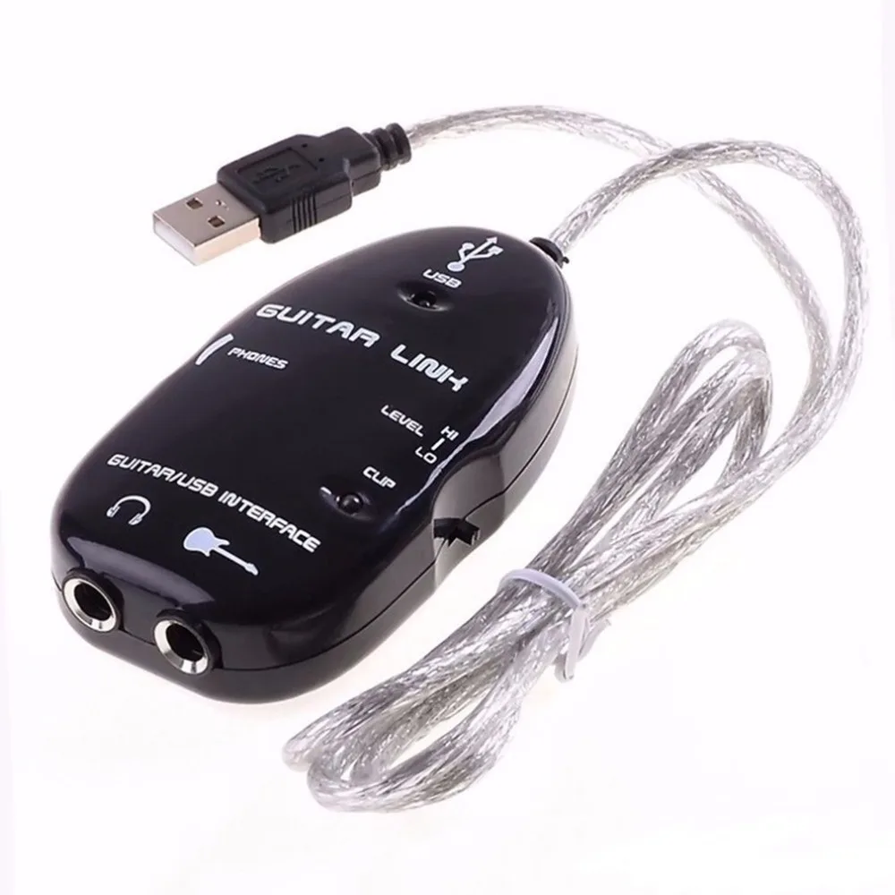 USB гитарный кабель аудио интерфейс адаптер для музыки гитара ссылка записи